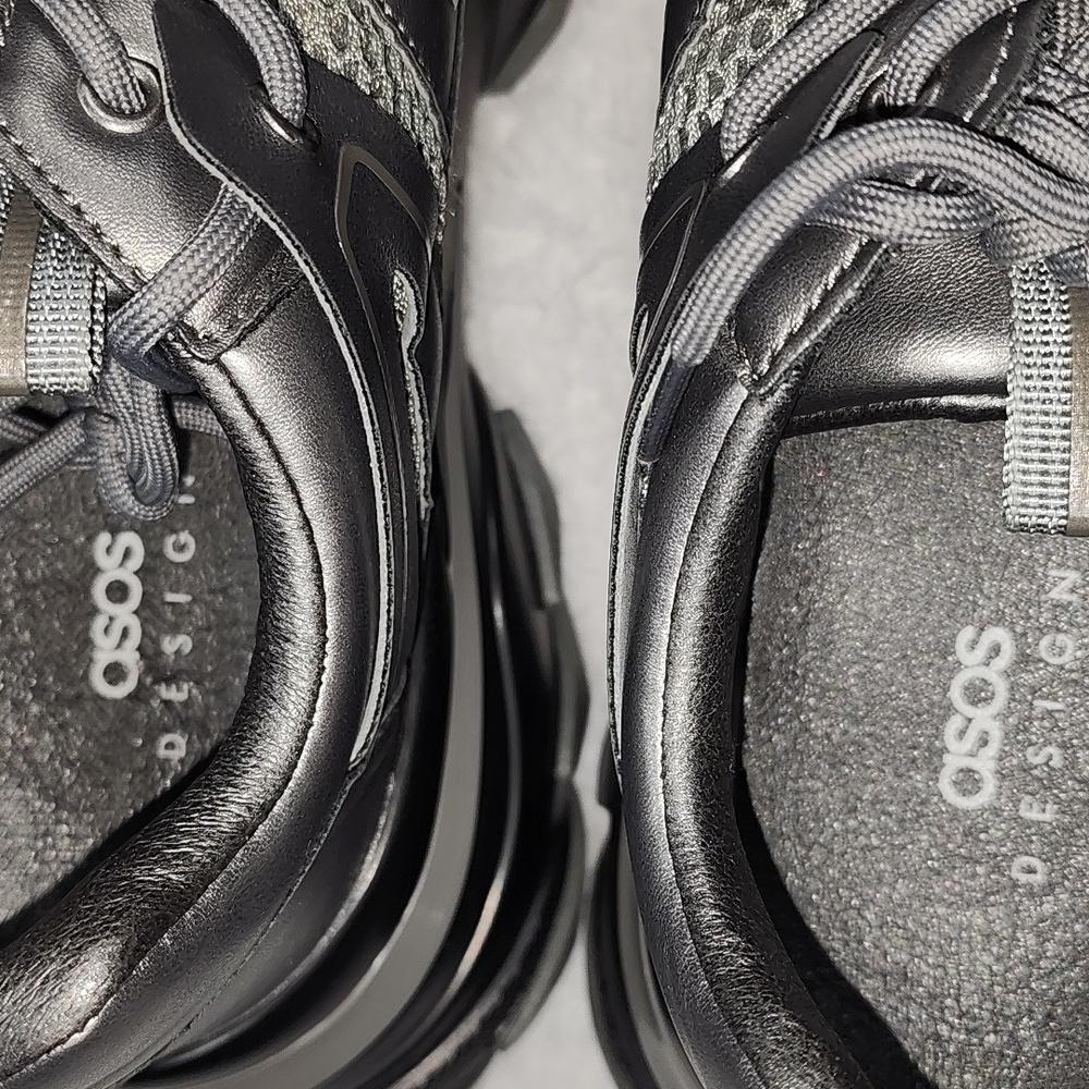 Asos Design Chunky Sneakers In Gunmetal - Picture 8 of 15